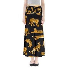 Seamless-exotic-pattern-with-tigers Full Length Maxi Skirt