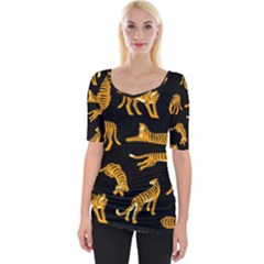 Seamless-exotic-pattern-with-tigers Wide Neckline Tee