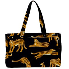 Seamless-exotic-pattern-with-tigers Canvas Work Bag