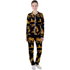 Seamless-exotic-pattern-with-tigers Casual Jacket And Pants Set