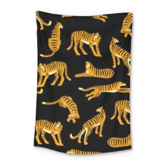 Seamless-exotic-pattern-with-tigers Small Tapestry by Jancukart