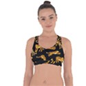 Seamless-exotic-pattern-with-tigers Cross String Back Sports Bra View1