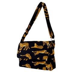 Seamless-exotic-pattern-with-tigers Full Print Messenger Bag (m)