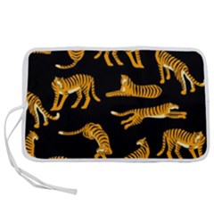 Seamless-exotic-pattern-with-tigers Pen Storage Case (l)