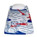 Nautical Cats Seamless Pattern Fitted Sheet (Single Size) View1