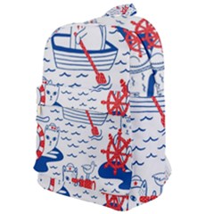 Nautical Cats Seamless Pattern Classic Backpack