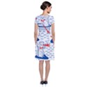 Nautical Cats Seamless Pattern Short Sleeve Front Wrap Dress View2