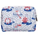 Nautical Cats Seamless Pattern Make Up Pouch (Medium) View2