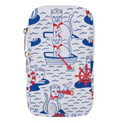 Nautical Cats Seamless Pattern Waist Pouch (large)