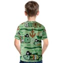 Seamless Pattern Fishes Pirates Cartoon Kids  Cotton Tee View2