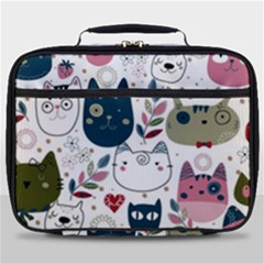 Pattern With Cute Cat Heads Full Print Lunch Bag