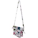 Pattern With Cute Cat Heads Folding Shoulder Bag View2