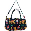 Funny Christmas Pattern Background Removal Strap Handbag View1