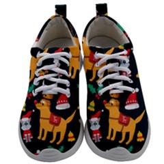 Funny Christmas Pattern Background Mens Athletic Shoes by Jancukart