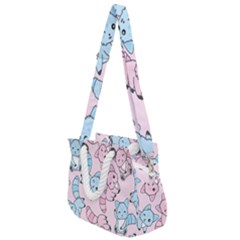 Children Pattern Design Rope Handles Shoulder Strap Bag