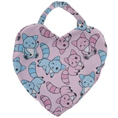 Children Pattern Design Giant Heart Shaped Tote