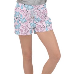 Children Pattern Design Velour Lounge Shorts