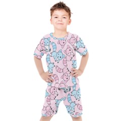 Children Pattern Design Kids  Tee And Shorts Set