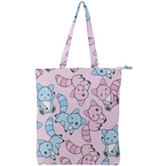 Children Pattern Design Double Zip Up Tote Bag