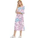 Children Pattern Design Double Cuff Midi Dress View2