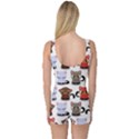 Seamless Pattern With Cute Little Kittens Various Color One Piece Boyleg Swimsuit View2