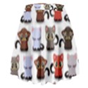 Seamless Pattern With Cute Little Kittens Various Color High Waist Skirt View2