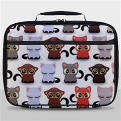 Seamless Pattern With Cute Little Kittens Various Color Full Print Lunch Bag