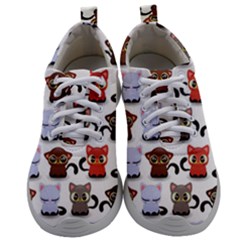 Seamless Pattern With Cute Little Kittens Various Color Mens Athletic Shoes