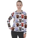 Seamless Pattern With Cute Little Kittens Various Color Women s Pique Long Sleeve Tee View1