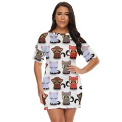 Seamless Pattern With Cute Little Kittens Various Color Just Threw It On Dress