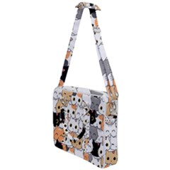 Cute-cat-kitten-cartoon-doodle-seamless-pattern Cross Body Office Bag