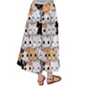 Cute-cat-kitten-cartoon-doodle-seamless-pattern Satin Palazzo Pants View2