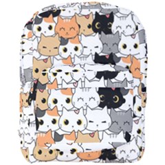 Cute-cat-kitten-cartoon-doodle-seamless-pattern Full Print Backpack