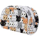 Cute-cat-kitten-cartoon-doodle-seamless-pattern Make Up Case (Large) View2