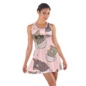 Seamless Pattern Adorable Cat Inside Cup Cotton Racerback Dress View1