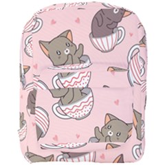 Seamless Pattern Adorable Cat Inside Cup Full Print Backpack