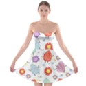 Easter Seamless Pattern With Cute Eggs Flowers Strapless Bra Top Dress View1