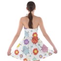 Easter Seamless Pattern With Cute Eggs Flowers Strapless Bra Top Dress View2