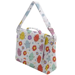 Easter Seamless Pattern With Cute Eggs Flowers Box Up Messenger Bag by Jancukart