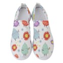 Easter Seamless Pattern With Cute Eggs Flowers Women s Slip On Sneakers View1