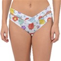 Easter Seamless Pattern With Cute Eggs Flowers Double Strap Halter Bikini Bottom View1