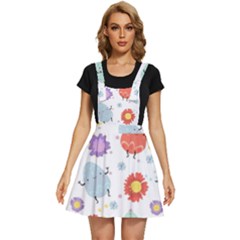 Easter Seamless Pattern With Cute Eggs Flowers Apron Dress