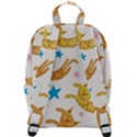 Cute Cats Seamless Pattern With Stars Funny Drawing Kittens Zip Up Backpack View3