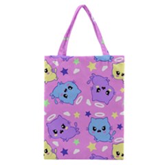 Seamless Pattern With Cute Kawaii Kittens Classic Tote Bag