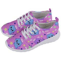 Seamless Pattern With Cute Kawaii Kittens Men s Lightweight Sports Shoes