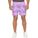 Seamless Pattern With Cute Kawaii Kittens Men s Runner Shorts View1