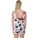 Red Lips Black Heels Pattern One Piece Boyleg Swimsuit View2