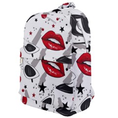 Red Lips Black Heels Pattern Classic Backpack