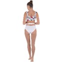 Red Lips Black Heels Pattern Bandaged Up Bikini Top View2