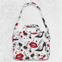 Red Lips Black Heels Pattern Macbook Pro Shoulder Laptop Bag 